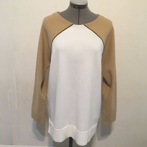 NWOT Armani exchange two-tone nylon/wool  sweater